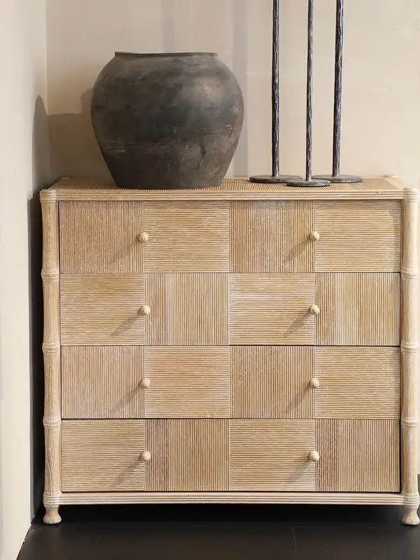 French-Inspired Solid Wood Carved Chest of Drawers — product image 1
