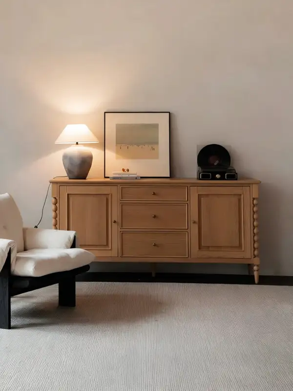 French-Inspired Solid Wood Storage Sideboard — product image 1