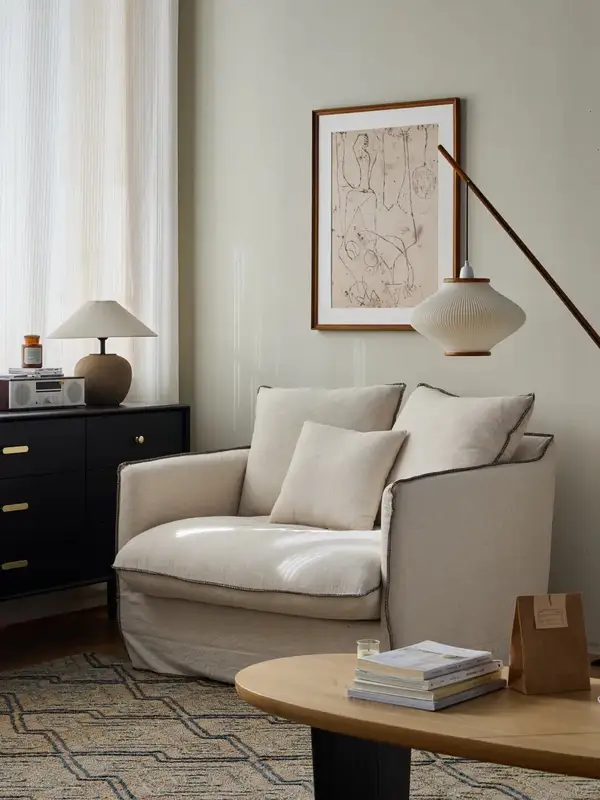 French-Inspired Upholstered Sofa — product image 1