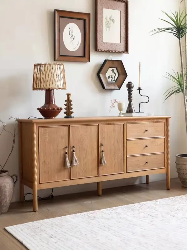 French-Inspired Solid Wood Storage Sideboard — product image 1