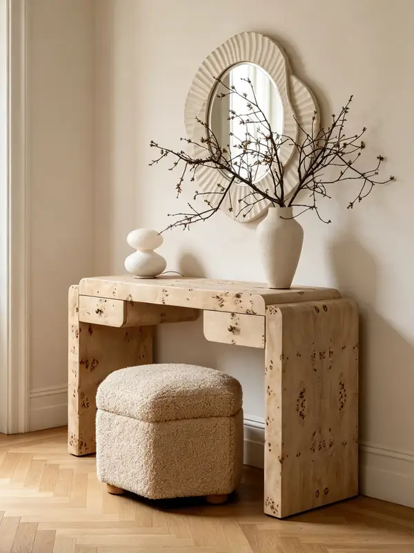 French-Inspired Solid Wood Storage Dressing Table — product image 1