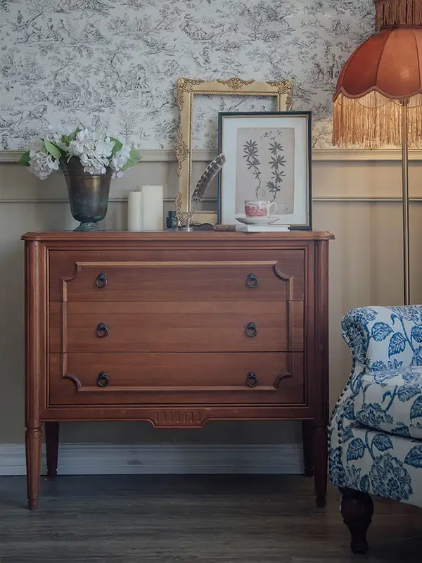 French-Inspired Solid Wood Storage Bed — product image 1