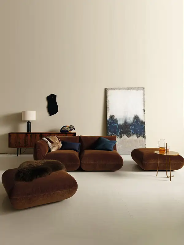 Vintage-Inspired Upholstered Sofa — product image 1