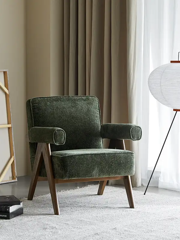 Vintage-Inspired Mixed-Material Sofa — product image 1