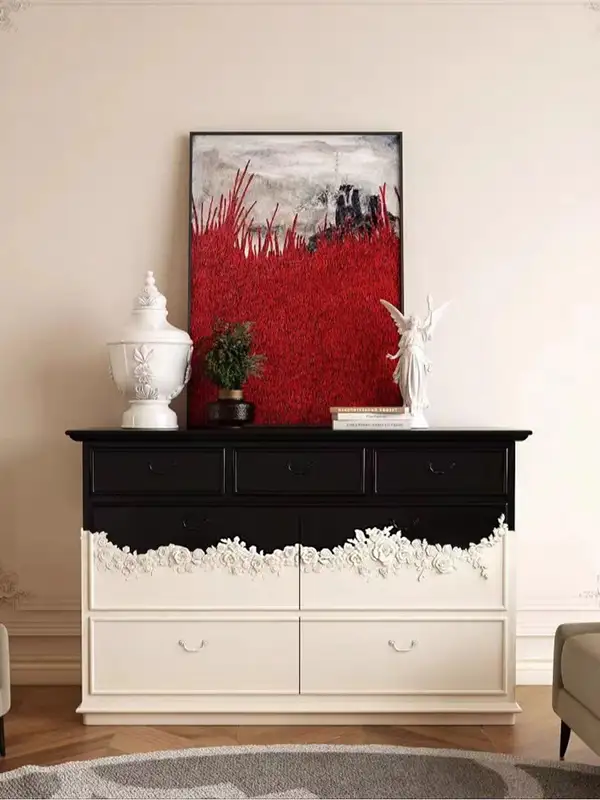French-Inspired Solid Wood Carved Chest of Drawers — product image 3
