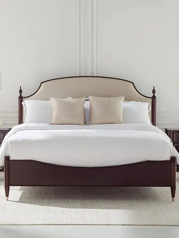 French-Inspired Mixed-Material Upholstered Bed — product image 1