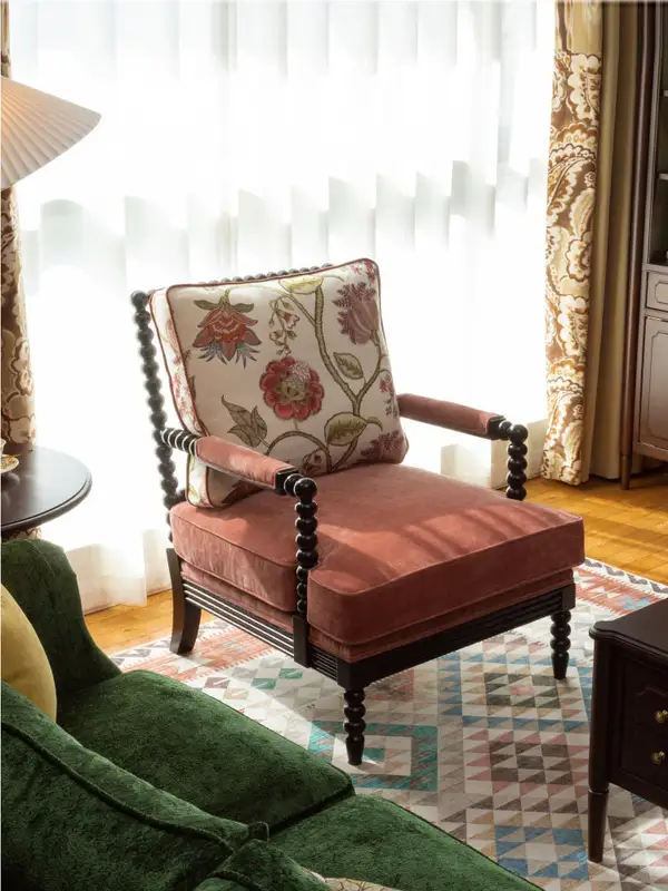 French-Inspired Mixed-Material Sofa — product image 1