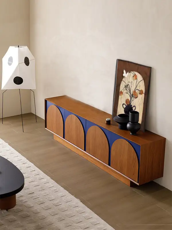 French-Inspired Mixed-Material Storage TV Unit — product image 3
