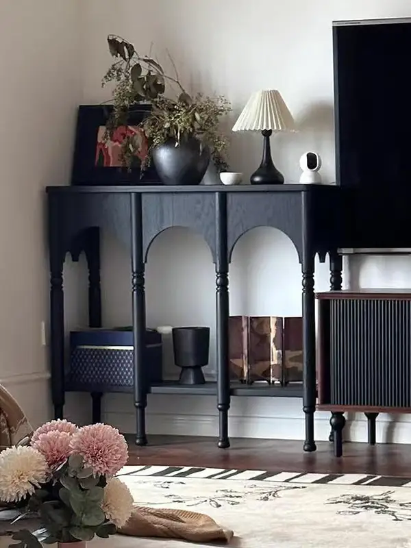 French-Inspired Solid Wood Storage Console Table — product image 1