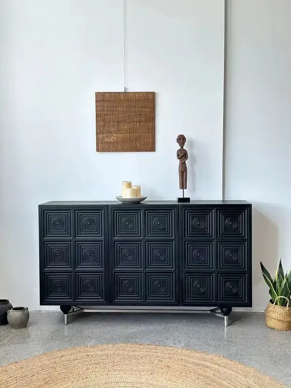 French-Inspired Solid Wood Carved Sideboard — product image 1