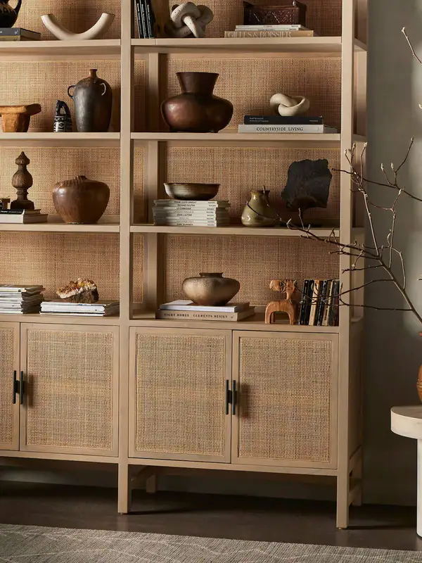 American Country Cane-Front Bookcase — product image 2