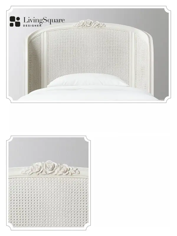 French-Inspired Solid Wood Bed — product image 3