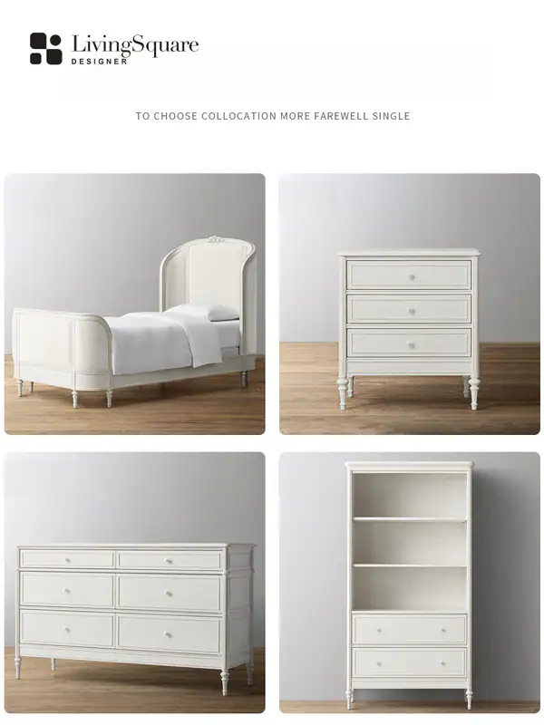 French-Inspired Solid Wood Bed — product image 4