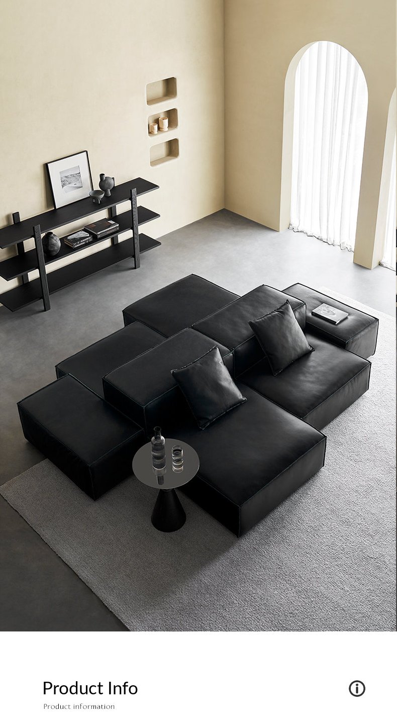 David Leather Ottoman – Vintage Green — image 28
