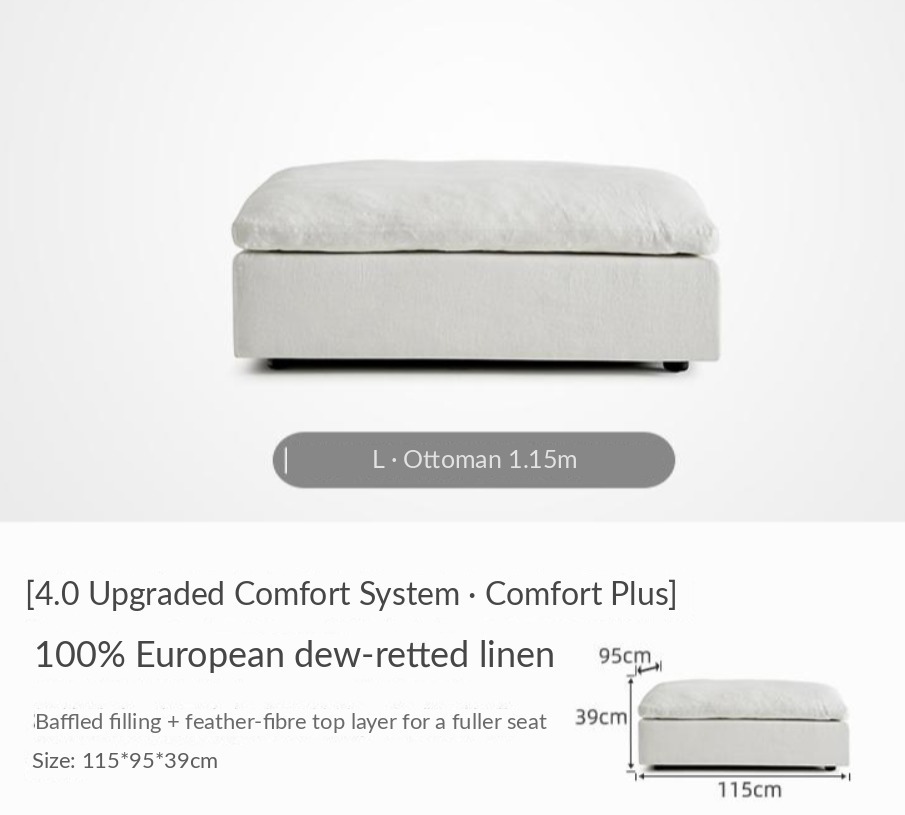 SF2365 Ottoman – Natural White — image 6