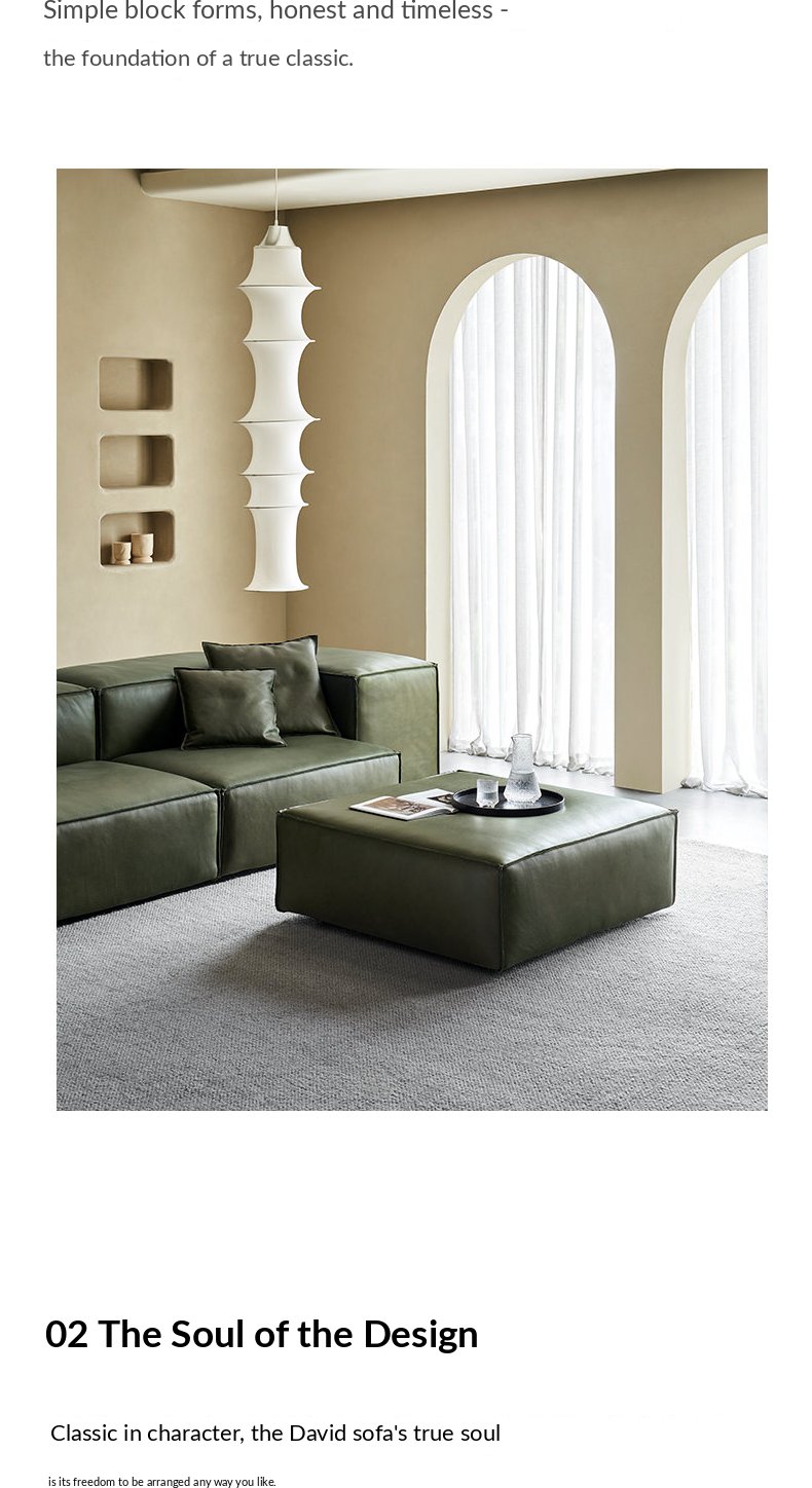 David Leather Ottoman – Vintage Green — image 12