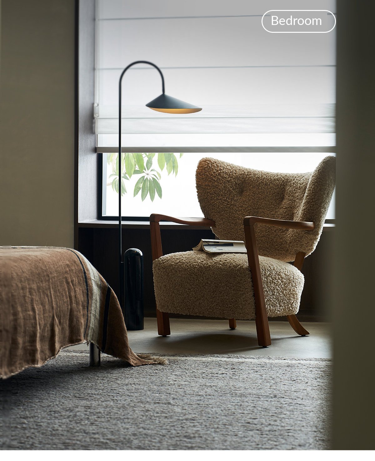 Black Walnut Ottoman – Beige Taupe — image 20