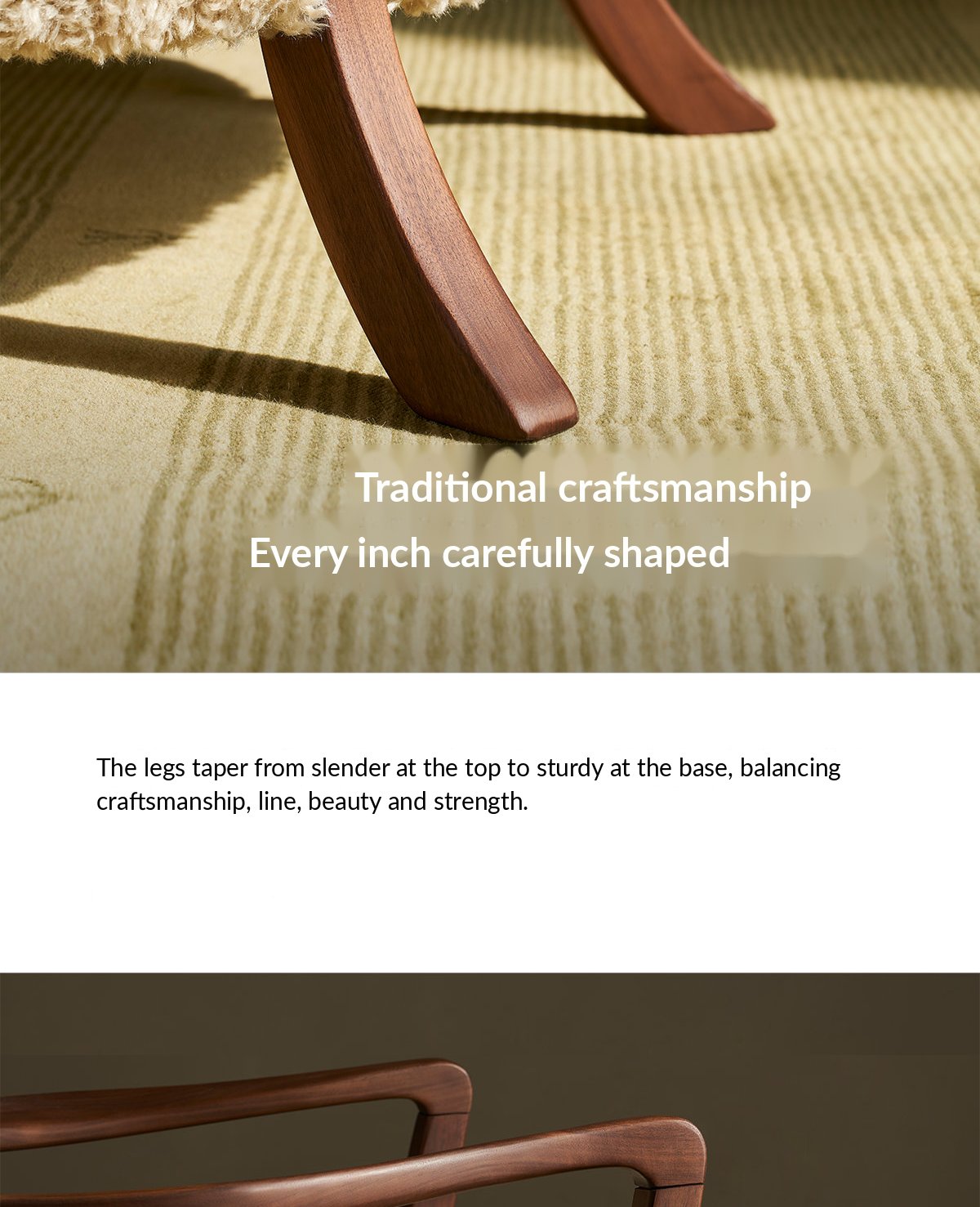 Black Walnut Ottoman – Beige Taupe — image 40