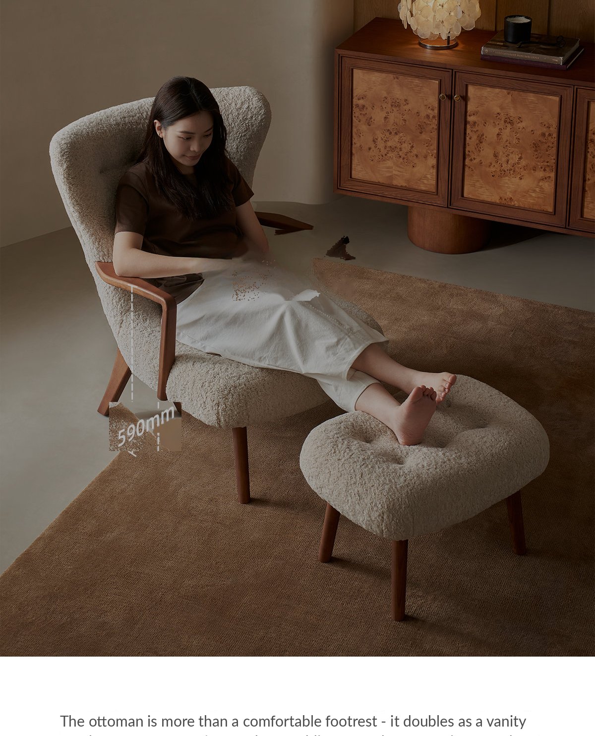 Egret Ottoman – Light Beige Taupe — image 16