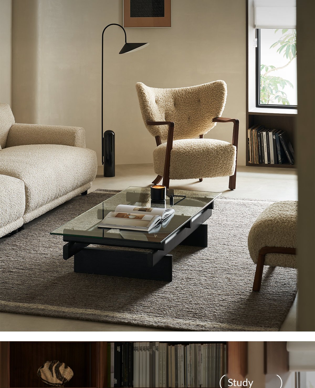 Black Walnut Ottoman – Beige Taupe — image 18