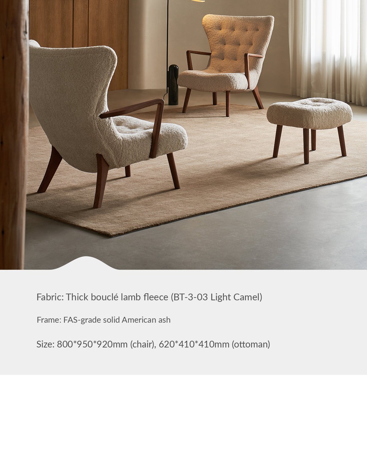 Egret Ottoman – Light Beige Taupe — image 10