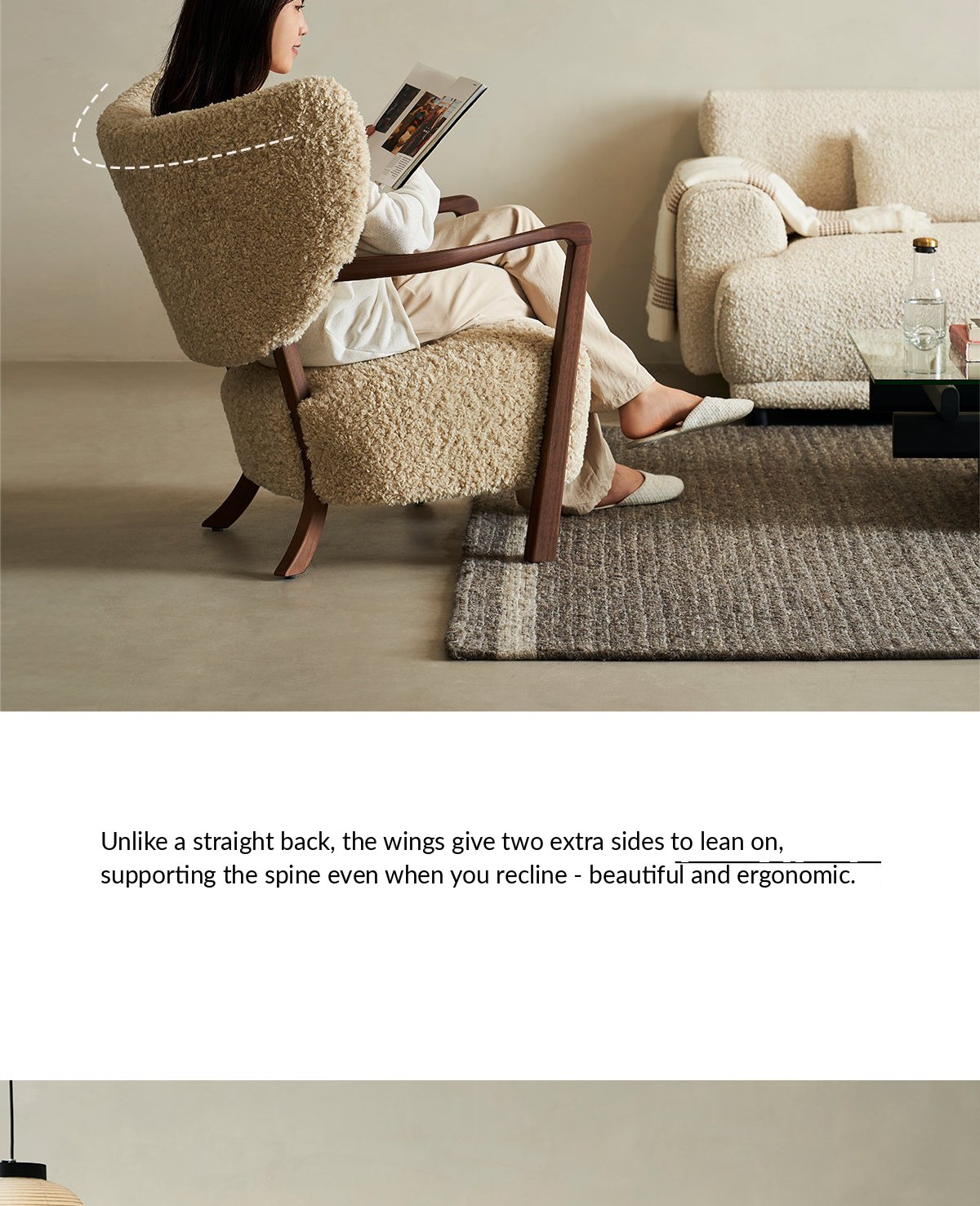 Black Walnut Ottoman – Beige Taupe — image 22