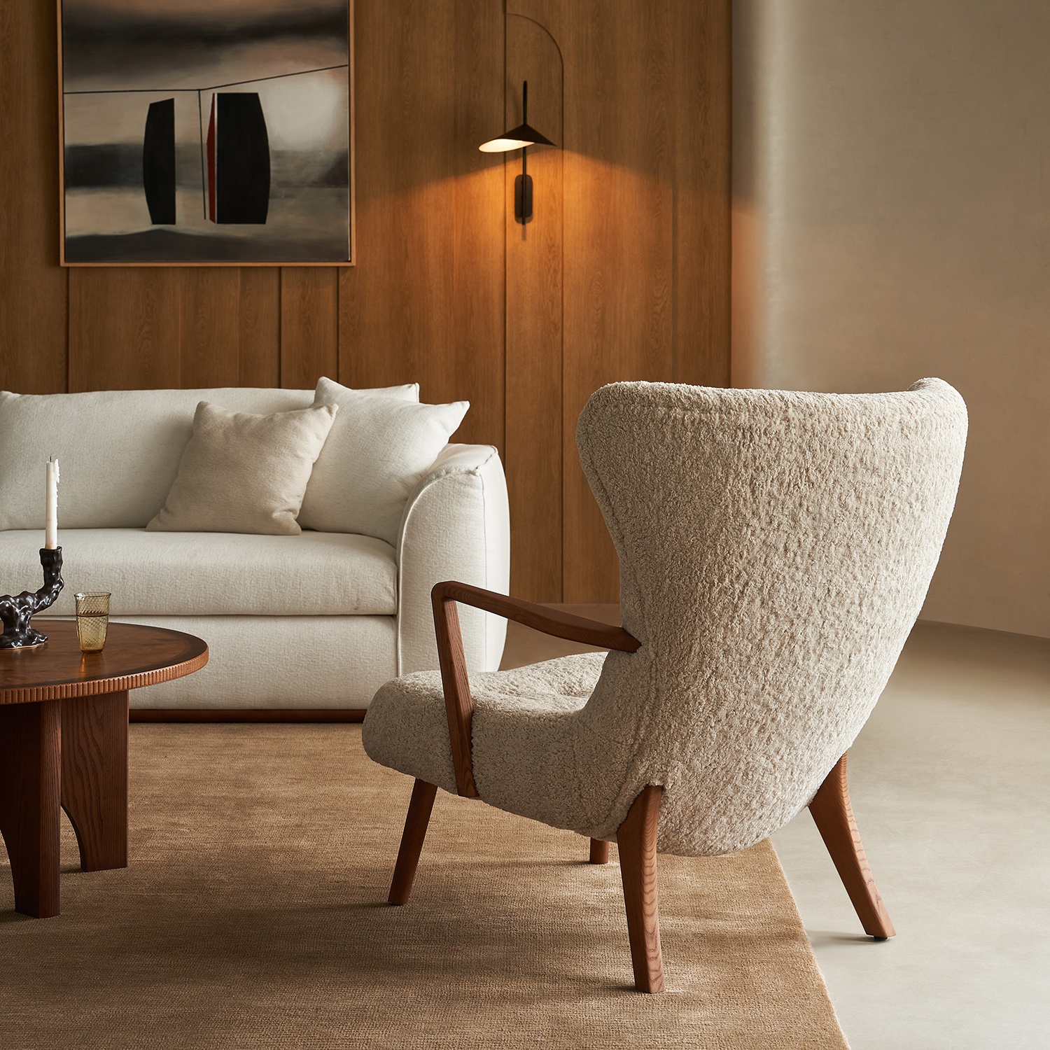 Egret Ottoman – Light Beige Taupe — image 5